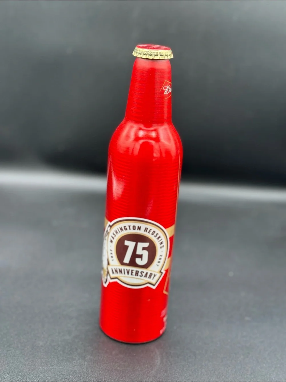 Budweiser Red 75th Anniversary Bottle Tin